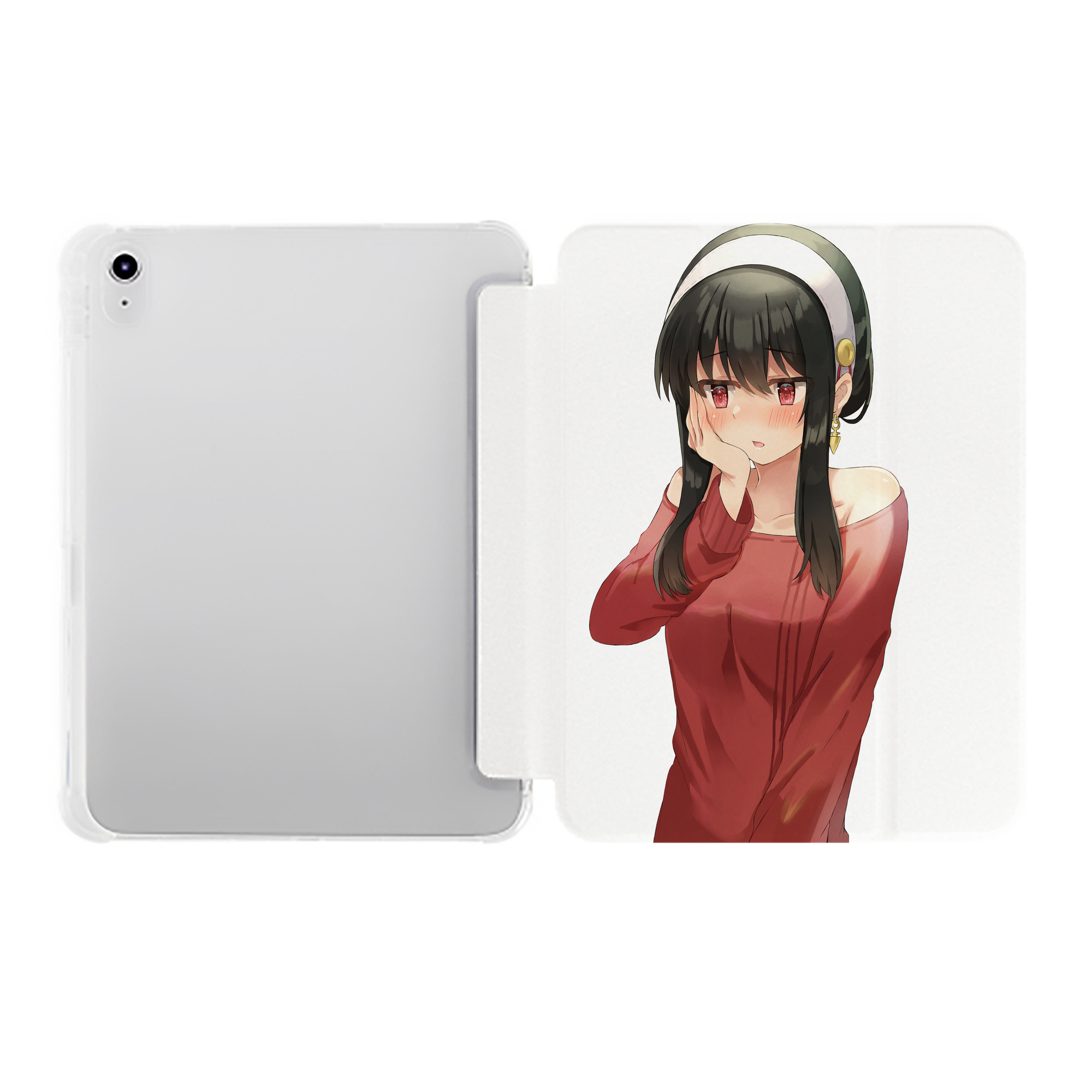 （画像用） SPY×FAMILY间谍家家酒 IPad ケース ペン収納付き 三つ折りスタンド PUレザー×シリコン 対応機種9.5/10.5/10.9インチ